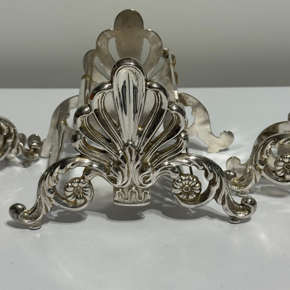 Leonard Silverplate Italy Ornate Napkin Holder & Bookend Set – Vintage